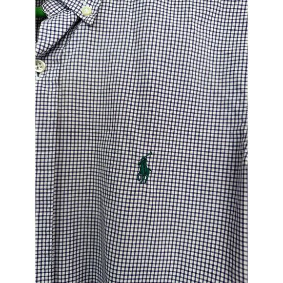 Ralph Lauren Men's Purple Tattersall Button Up Oxford Dress Shirt Size 15 - Picture 3 of 5